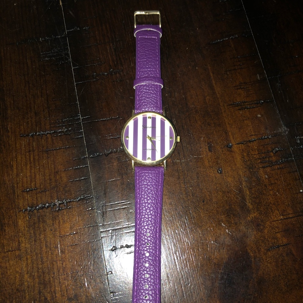 Geneva Platinum Purple Watch